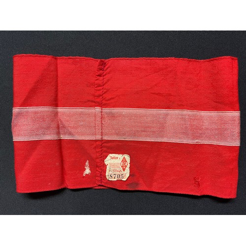 5264 - WW2 Third Reich Hitler Jugend Kampfbinde. Hitler Youth Armband. Has remains of RZM label.