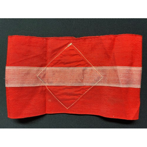 5264 - WW2 Third Reich Hitler Jugend Kampfbinde. Hitler Youth Armband. Has remains of RZM label.