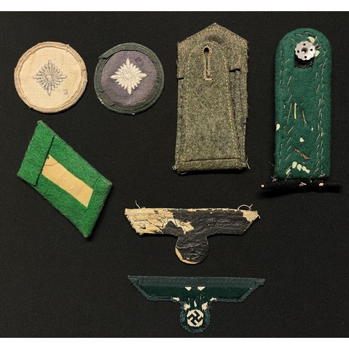 5271 - WW2 Third Reich Heer & KM cloth insignia: KM Coastal Artillery single shoulder strap: Heer Officers ... 