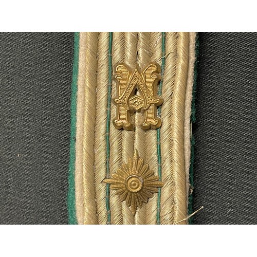 5271 - WW2 Third Reich Heer & KM cloth insignia: KM Coastal Artillery single shoulder strap: Heer Officers ... 