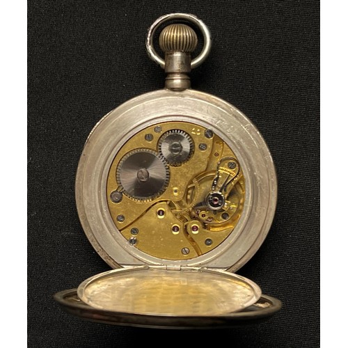 5277 - WW2 Third Reich Kriegsmarine issue pocket watch by August Muller, Hamburg. Case is .900 silver marke... 