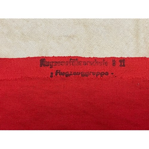 5282 - WW2 Third Reich National Ground to Air Recognition Flag. Multipart Construction. Selvedge edges. Spr... 