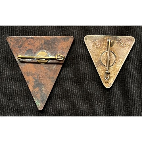 5287 - WW2 Third Reich Enamel Membership badges Deutsches Frauenwerk and National Soz. Frauenschaft. Maker ... 