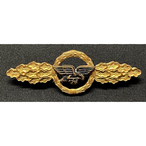 5289 - 1957 Pattern Frontflugspange für Transportflieger in Gold - Luftwaffe Transport Clasp in Gold. No ma... 