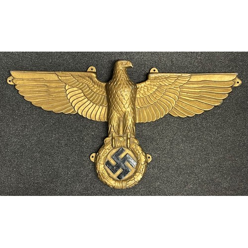 5295 - WW2 Third Reich Large Kreigsmarine U Boat or E Boat Reichsadler Cast Alloy Eagle, 715mm x 400mm. Dep... 