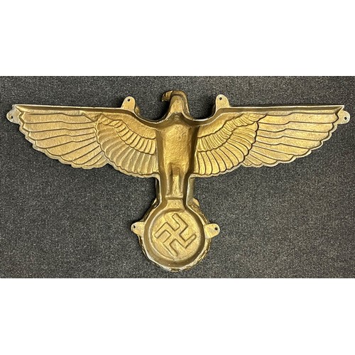 5295 - WW2 Third Reich Large Kreigsmarine U Boat or E Boat Reichsadler Cast Alloy Eagle, 715mm x 400mm. Dep... 