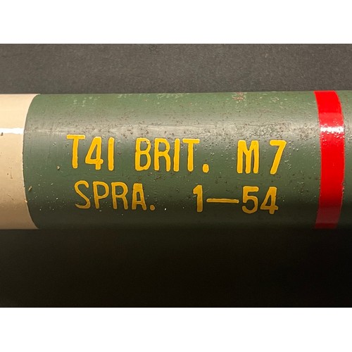 5299 - British 1 LCOO2 Rocket 3.5 inch Practise M20 Super Bazooka Round . INERT & FFE. Dated 1-54.