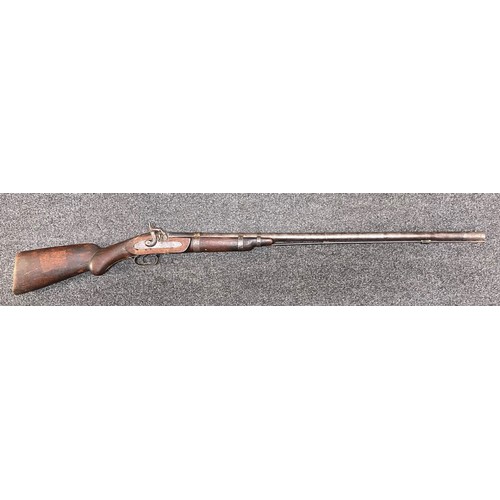 5322 - Percussion Cap Musket with 83cm long barrel, bore approx. 20mm. Working action but hammer is loose m... 