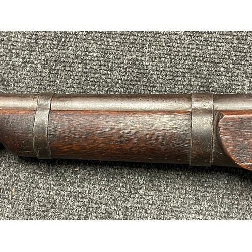 5322 - Percussion Cap Musket with 83cm long barrel, bore approx. 20mm. Working action but hammer is loose m... 