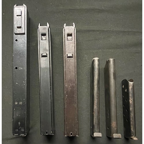 5324 - Pair of WW2 Czech ZK 383 SMG Magazines, both unmarked: Finnish Suomi 9mm SMG 36 round magazine: FN 7... 