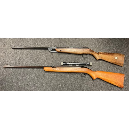 5340 - Pair of Air Rifles: .22 Webley Falcon with 440mm long barrel. Serial number 281. Working order. Over... 