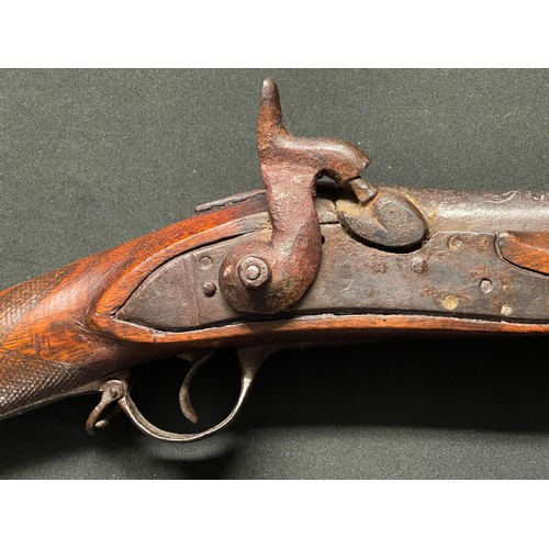 5342 - Percussion Cap blunderbuss with 310mm long barrel. Overall length 650mm. Working action. Barrel has ... 