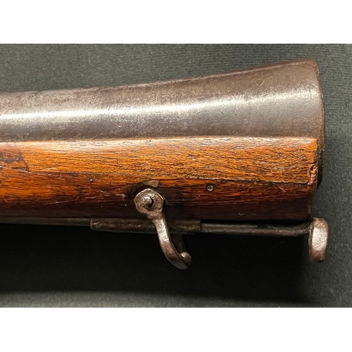 5342 - Percussion Cap blunderbuss with 310mm long barrel. Overall length 650mm. Working action. Barrel has ... 