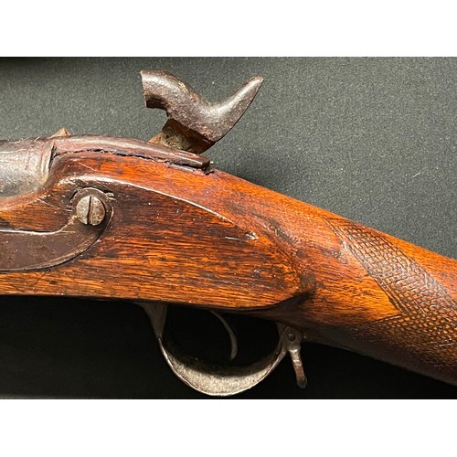 5342 - Percussion Cap blunderbuss with 310mm long barrel. Overall length 650mm. Working action. Barrel has ... 