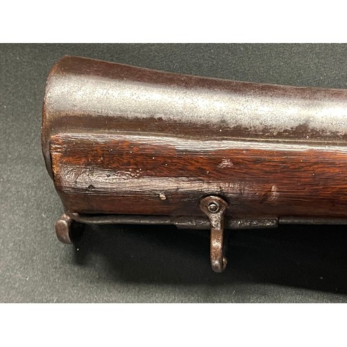 5342 - Percussion Cap blunderbuss with 310mm long barrel. Overall length 650mm. Working action. Barrel has ... 