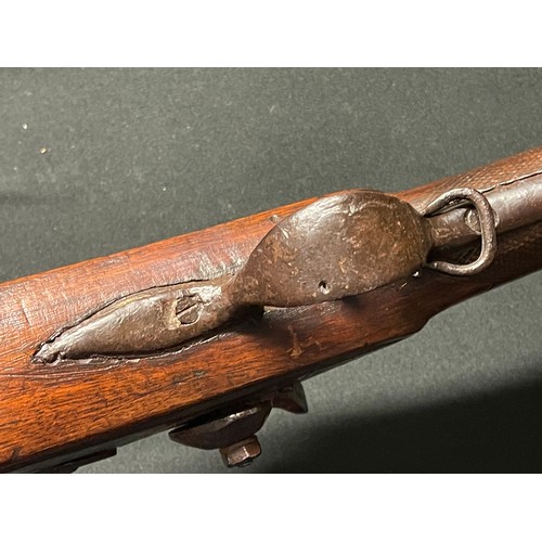 5342 - Percussion Cap blunderbuss with 310mm long barrel. Overall length 650mm. Working action. Barrel has ... 