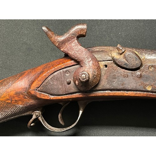 5342 - Percussion Cap blunderbuss with 310mm long barrel. Overall length 650mm. Working action. Barrel has ... 