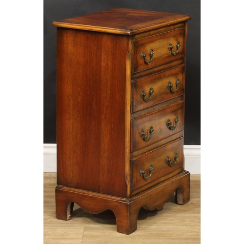 208 - A George III style mahogany chest, of small proportions, 73.5cm high, 45.5cm wide, 32cm deep