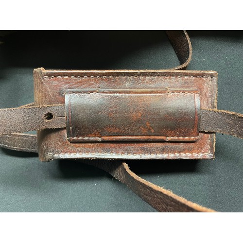 5367 - Reproduction WW1 Imperial German Artillery Luger 08 Pistol Holster and wooden shoulder stock rig. Ho... 