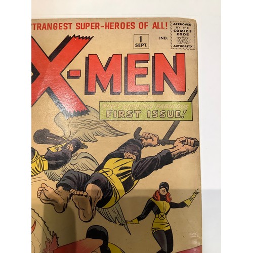 3748 - Comics - X-Men #1 (1963). Written by Stan Lee, art by Jack Kirby. Low grade - cover detached. 1st ap... 