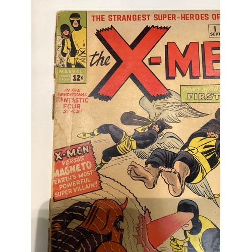 3748 - Comics - X-Men #1 (1963). Written by Stan Lee, art by Jack Kirby. Low grade - cover detached. 1st ap... 