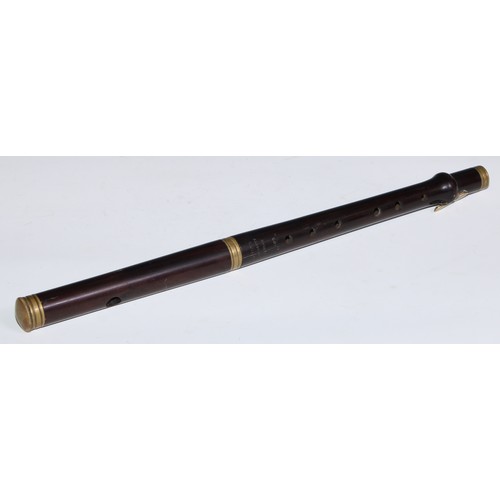 3063 - A Victorian rosewood piccolo, by Butler, Haymarket, London & Dublin, 38cm long, c.1870