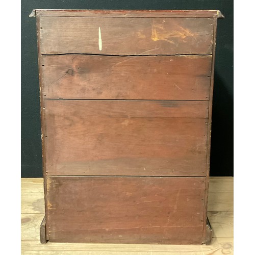 3080 - A Victorian stained pine collector's specimen chest, rectangular top above seven graduated compartme... 