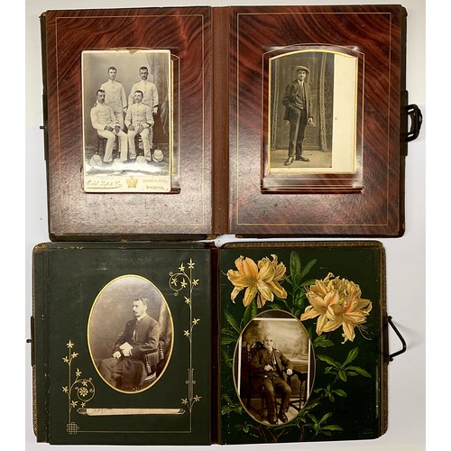 3752 - Photography - India - Military Interest - two albums of portrait photographs and cabinet cards, many... 