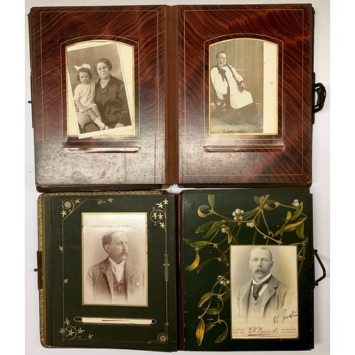 3752 - Photography - India - Military Interest - two albums of portrait photographs and cabinet cards, many... 