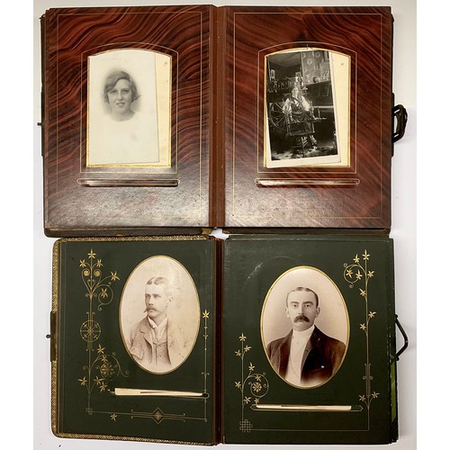 3752 - Photography - India - Military Interest - two albums of portrait photographs and cabinet cards, many... 