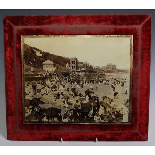 3755 - Photography - Victorian Leisure and Holiday Making - a 19th century photograph, the beach at Scarbor... 