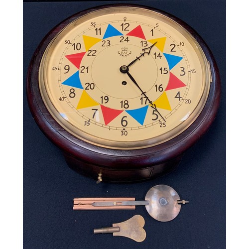 348 - A Reproduction RAF Royal Air Force WW2 operations room sector wall clock, mechanical movement, 40cm