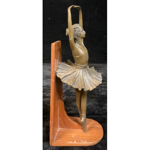 17 - A bronze sculpture, of a ballerina, 26cm high