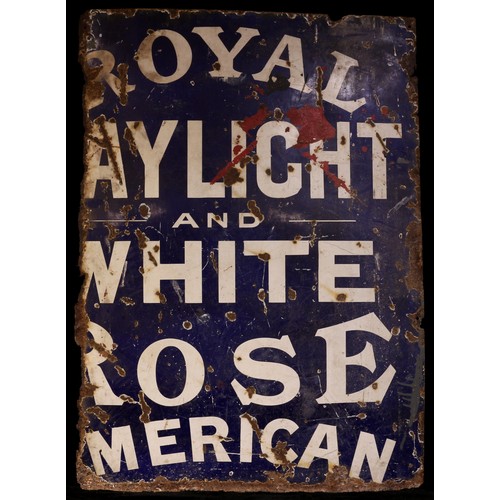 122 - Advertising, Automobilia Interest - a rectangular shaped single sided enamel sign, white lettering o... 
