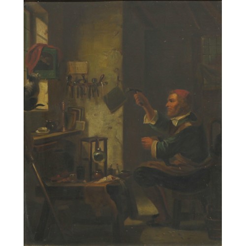 125 - Continental School (19th century)
The Workshop
indistinctly inscribed to verso, oil on panel, 31cm x... 
