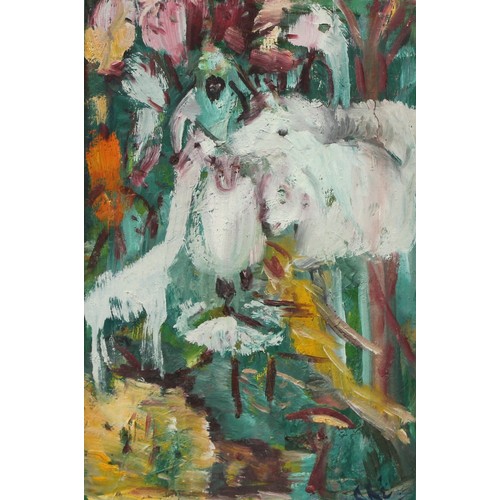 141 - Modern British School
Abstract, The Stuff that Dreams are Made Of
oil on board, 37cm x 25cm