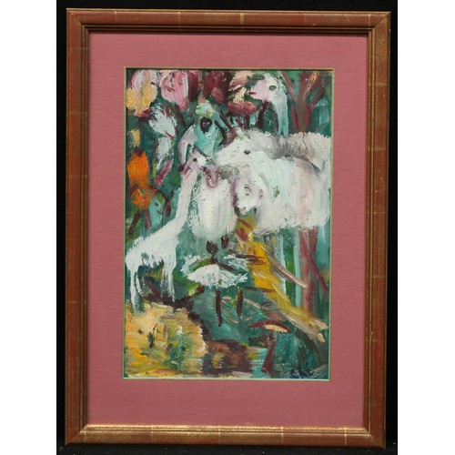 141 - Modern British School
Abstract, The Stuff that Dreams are Made Of
oil on board, 37cm x 25cm