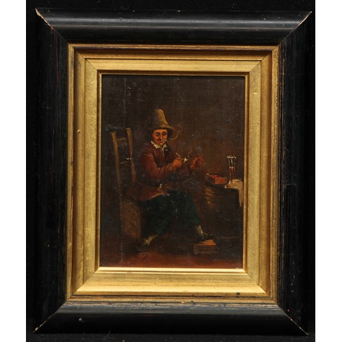 130 - Dutch School (19th century)
A Quiet Smoke
oil on board, 15.5cm x 11.5cm