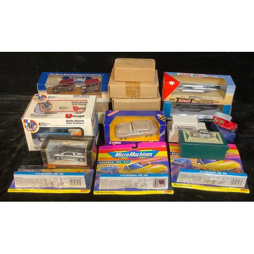 473 - Diecast Vehicles - a collection of car models, including Lledo, MicroMachines, Corgi, Bburago, Match... 