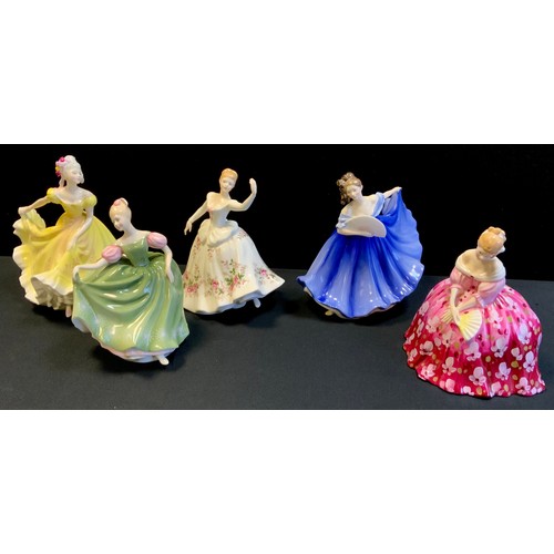 158 - Royal Doulton figures -  Shirley Hn270,  Ninette Hn 3279, Elaine Hn 2791, Victorian Hn2471, Michele ... 