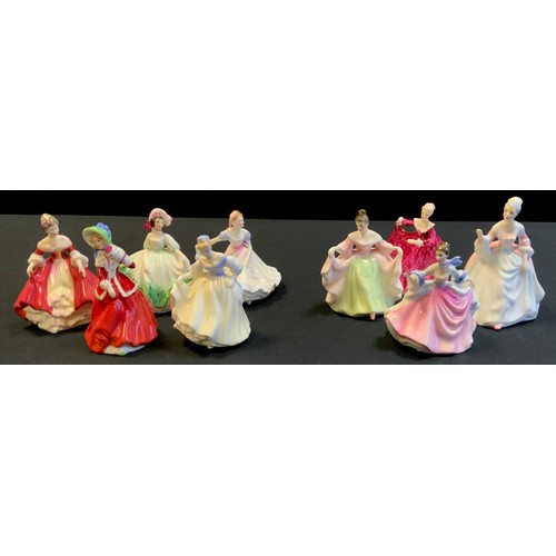 174 - Royal Doulton Figures -  Sunday Best, Hn 3218,  Ninette, Hn 3216, Sara, Hn 3219, Christmas Morn Hn 3... 