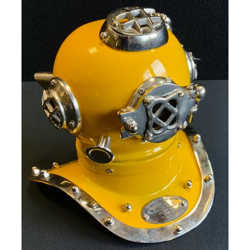 212 - A miniature replica ‘US Navy Diving Helmet’,19cm high