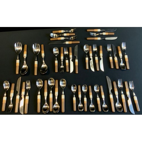 224 - A Denby touchstone canteen of flatware set, 'agate' design for six, conforming tablespoons and teasp... 