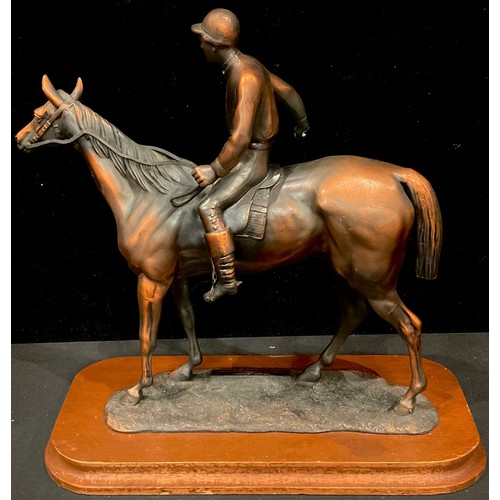 938 - A coppered bronze equestrian sculpture, Fred Archer, The Greatest Jockey of the Nineteenth Century, ... 