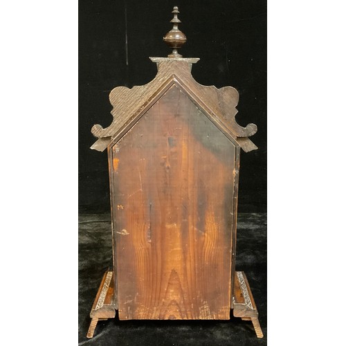 1458 - A 19th century 'gingerbread' mantel clock, c.1870