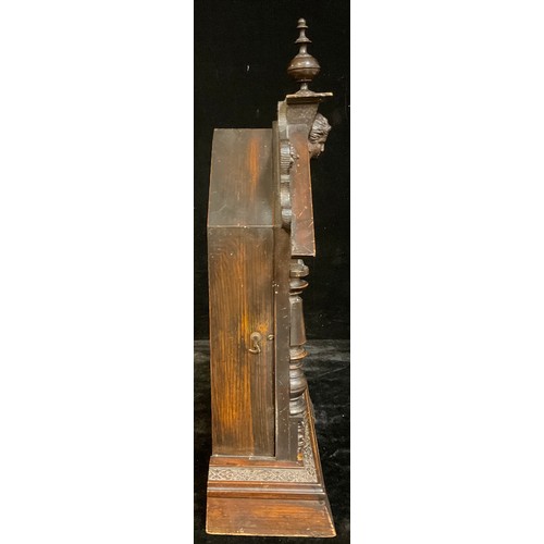 1458 - A 19th century 'gingerbread' mantel clock, c.1870