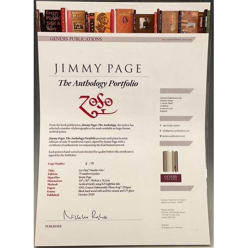 40A - Genesis Publications - Jimmy Page Print, The Anthology Portfolio, Les Paul Number One, signed limite... 