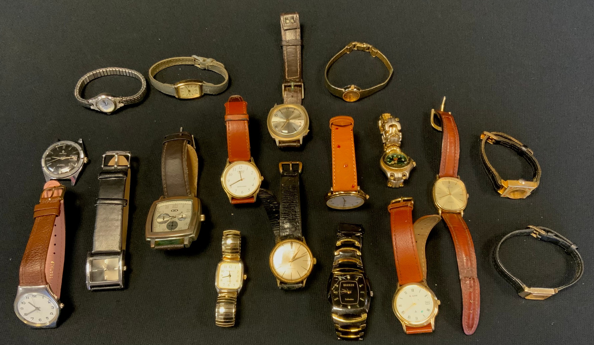 Watches services 21 jewel mechanical wristwatch; another 17 jewel