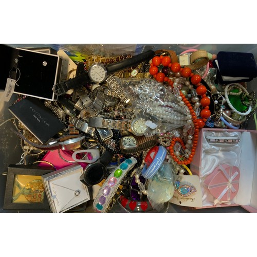 444 - Costume jewellery  - Necklaces, bangles, bracelets, earrings watches etc qty