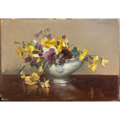 160 - Vernon Ward (1905 - 1985)
A Pair, Still Lives of Flowers, Folio Numbers 97 & 98
signed paper label t... 